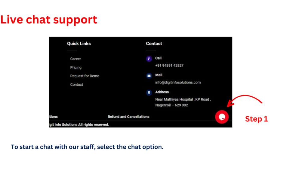 live chat support explanation image